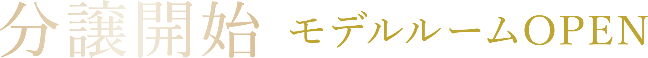 分譲開始 モデルルームOPEN
